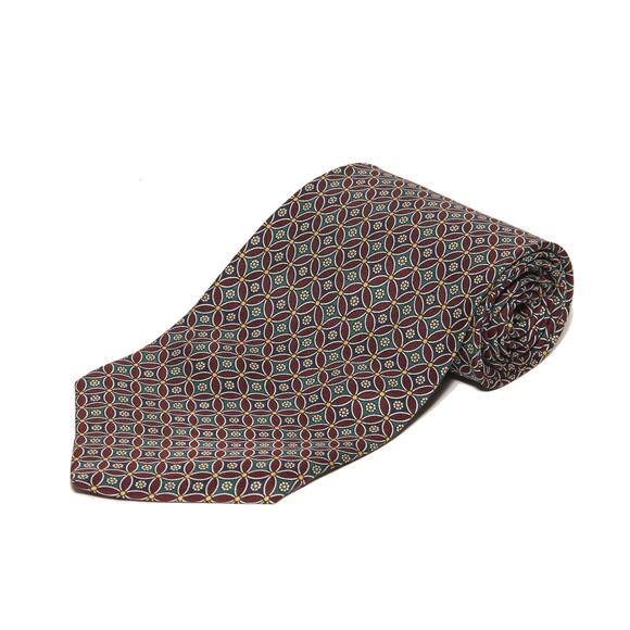 Fabio Silk Couture Geometric Print Hand Printed Silk Tie 4" x 64" - Picture 1 of 7